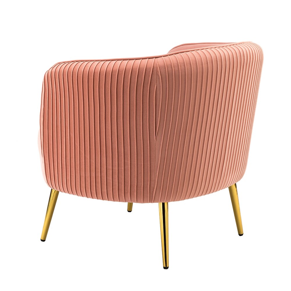 Sthenelus Barrel Chair with Ruched Design Set of 2