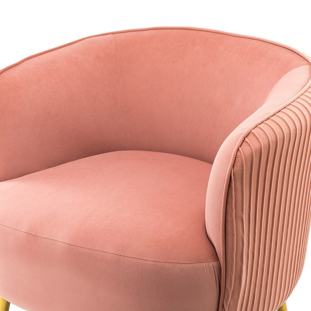 Sthenelus Barrel Chair with Ruched Design Set of 2