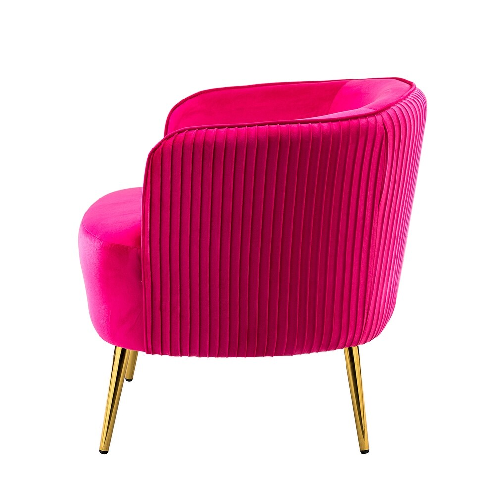 Sthenelus Barrel Chair with Ruched Design Set of 2