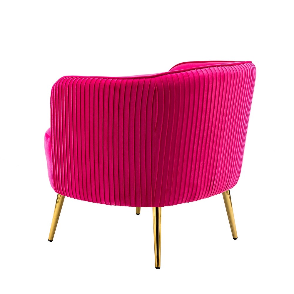 Sthenelus Barrel Chair with Ruched Design Set of 2