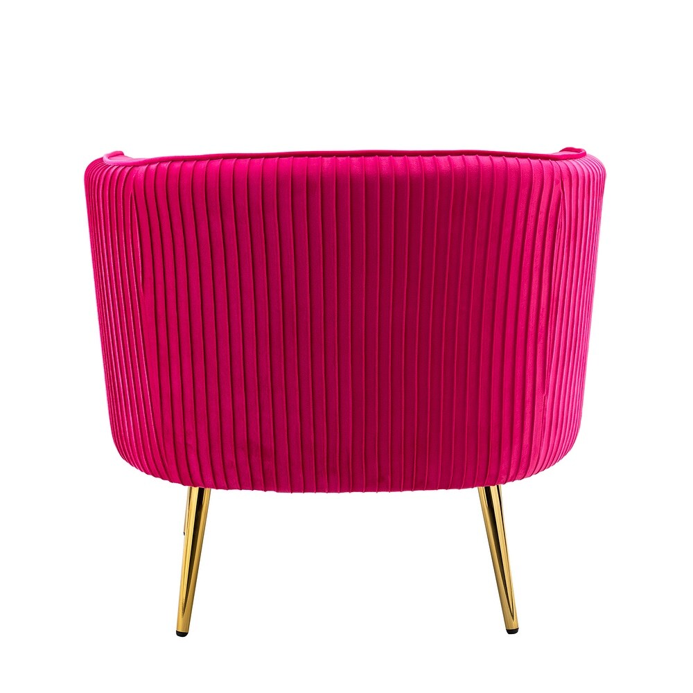 Sthenelus Barrel Chair with Ruched Design Set of 2