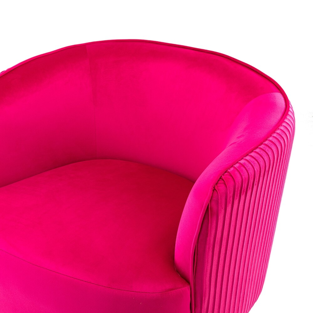 Sthenelus Barrel Chair with Ruched Design Set of 2