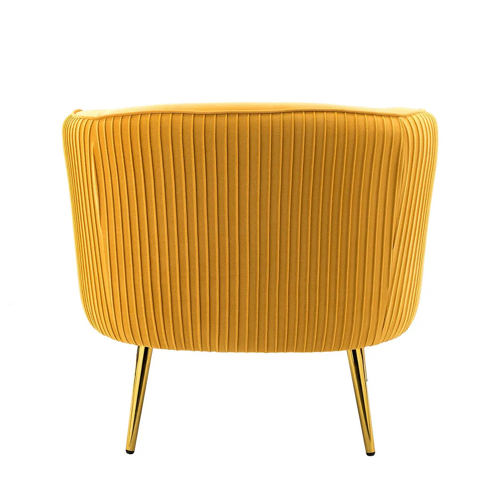 Sthenelus Barrel Chair with Ruched Design Set of 2