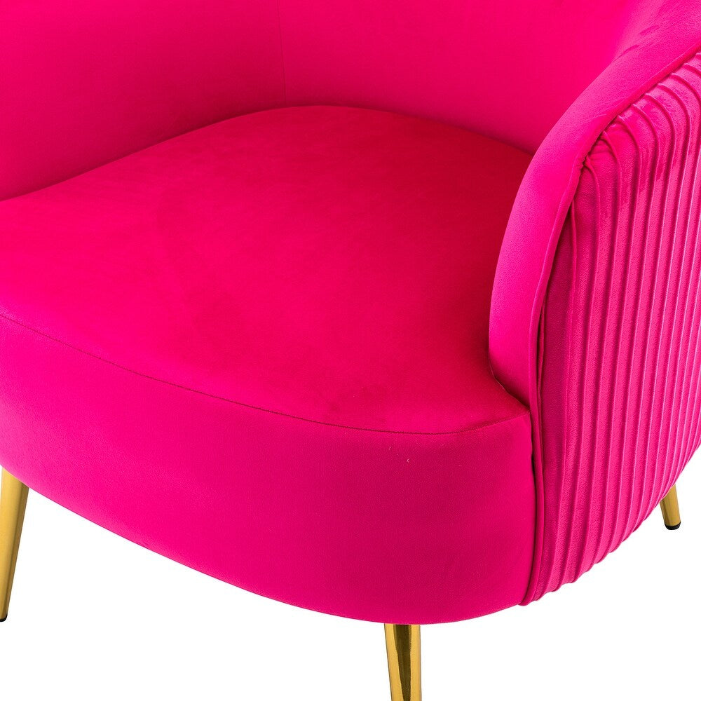 Sthenelus Barrel Chair with Ruched Design Set of 2