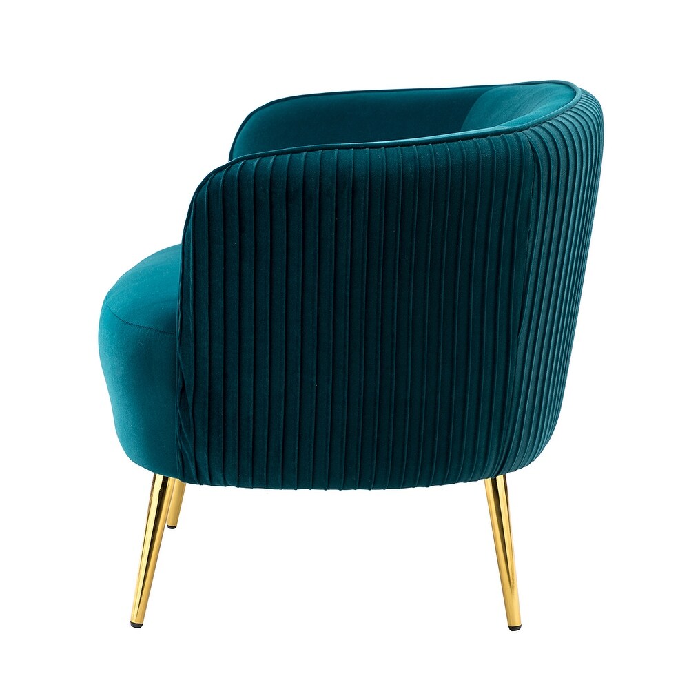 Sthenelus Barrel Chair with Ruched Design Set of 2
