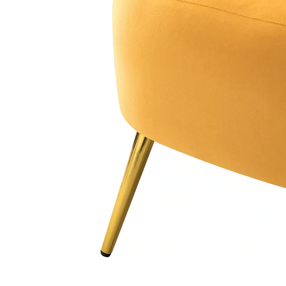 Sthenelus Barrel Chair with Ruched Design Set of 2