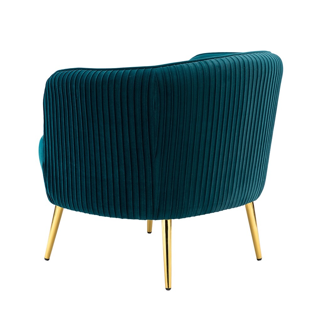 Sthenelus Barrel Chair with Ruched Design Set of 2