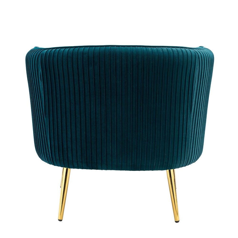 Sthenelus Barrel Chair with Ruched Design Set of 2