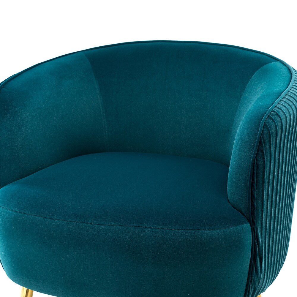 Sthenelus Barrel Chair with Ruched Design Set of 2
