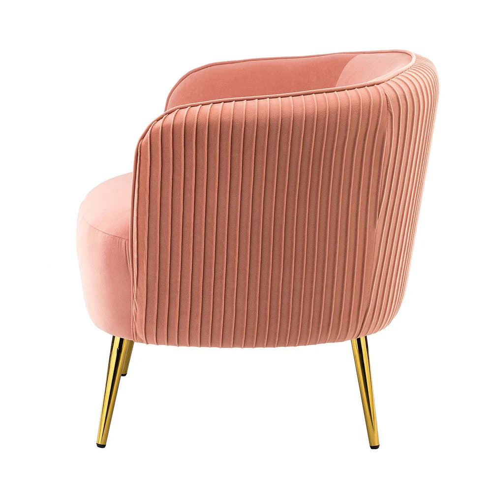 Sthenelus Barrel Chair with Ruched Design Set of 2