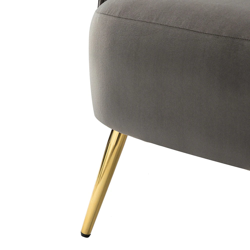 Sthenelus Barrel Chair with Ruched Design Set of 2