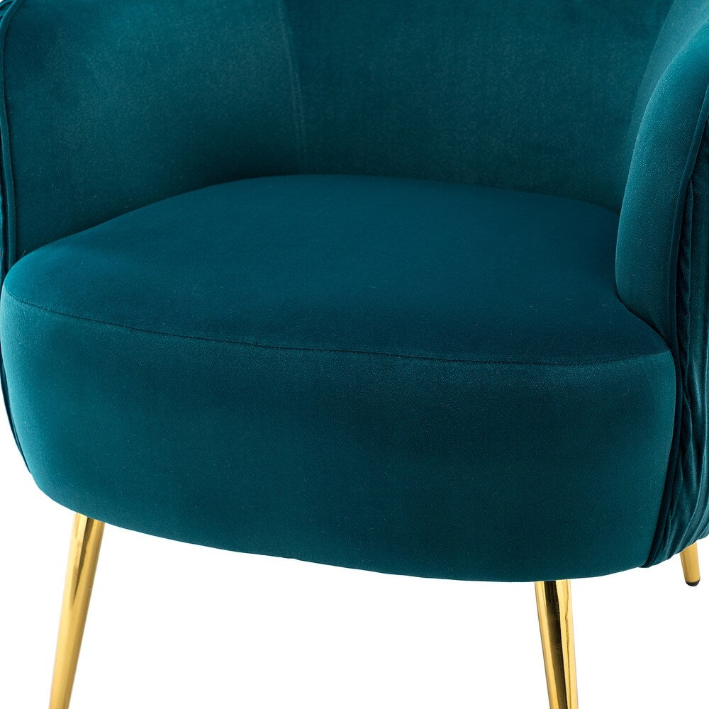 Sthenelus Barrel Chair with Ruched Design Set of 2