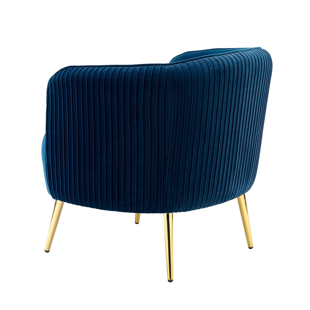 Sthenelus Barrel Chair with Ruched Design Set of 2