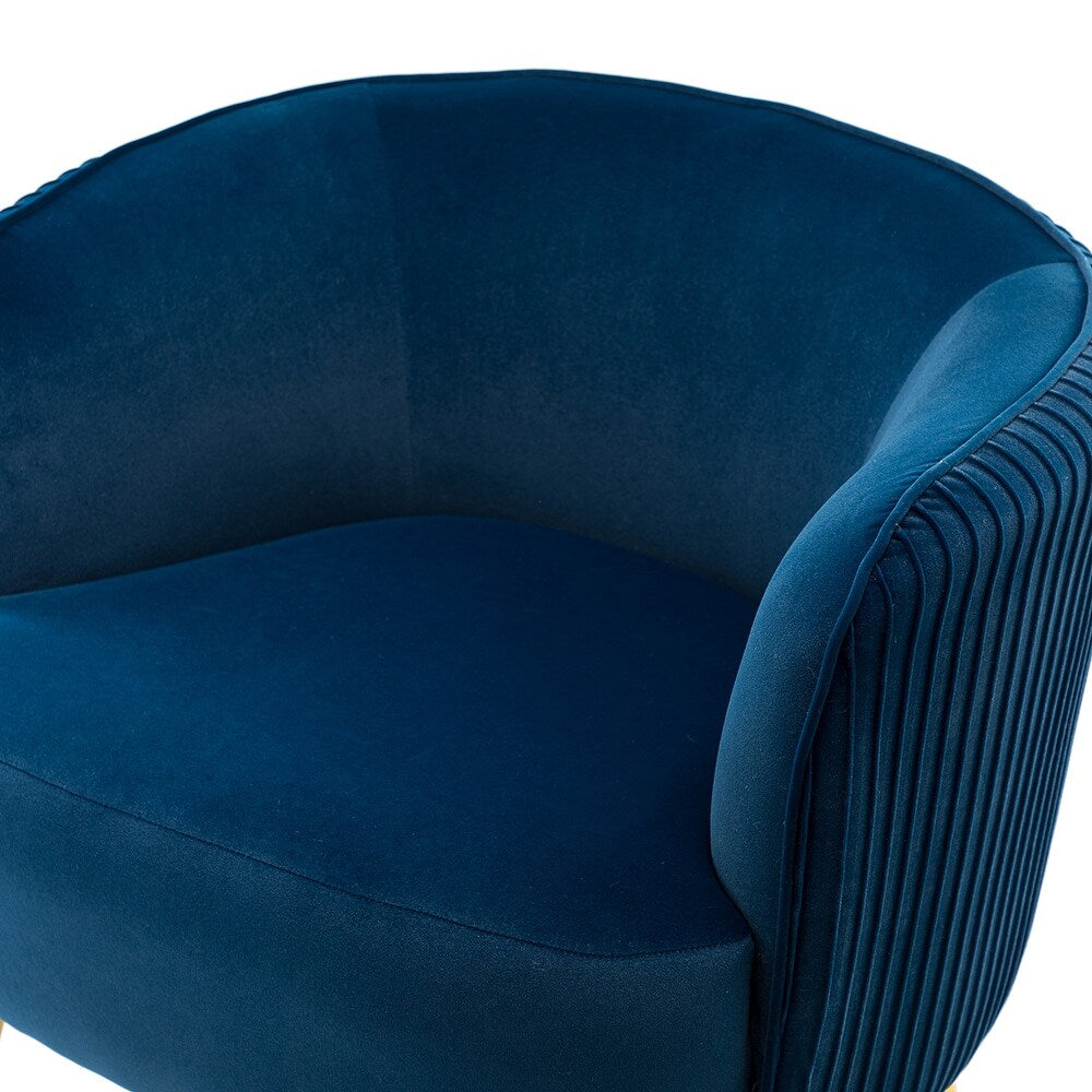 Sthenelus Barrel Chair with Ruched Design Set of 2