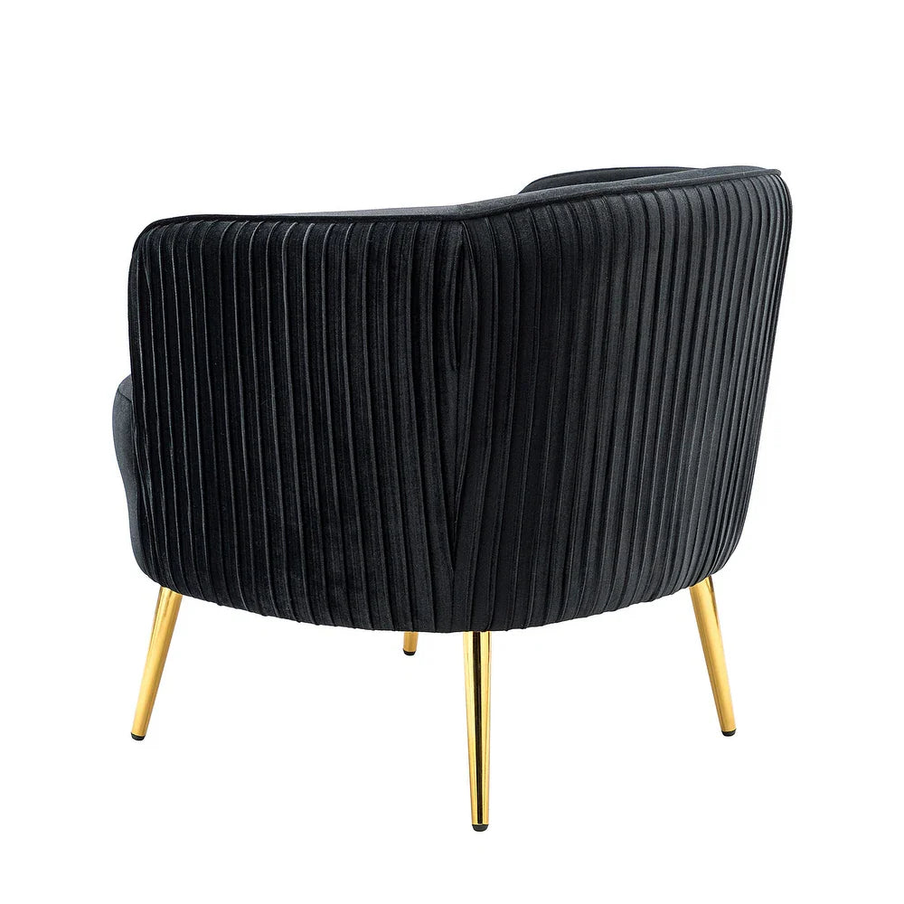 Sthenelus Barrel Chair with Ruched Design Set of 2