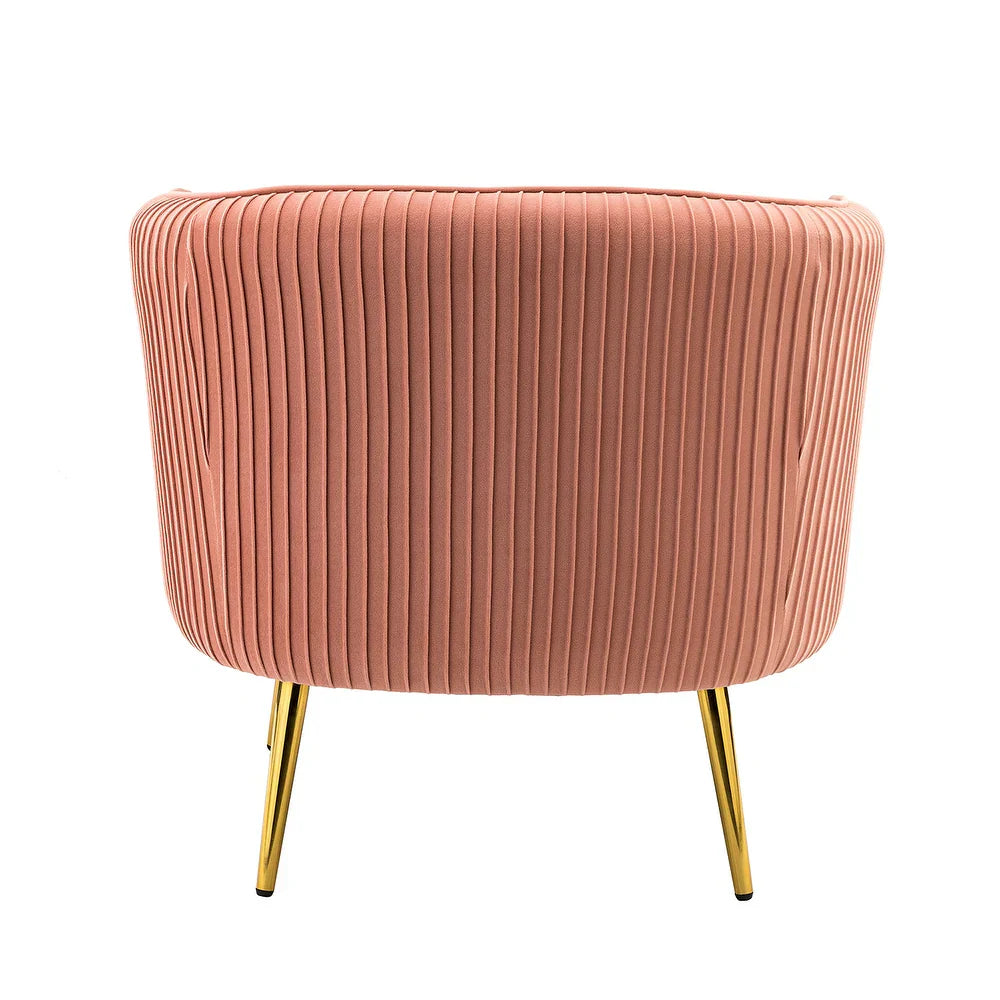 Sthenelus Barrel Chair with Ruched Design Set of 2