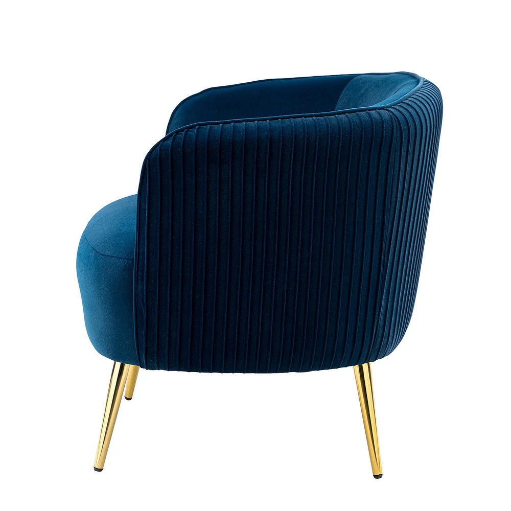 Sthenelus Barrel Chair with Ruched Design Set of 2