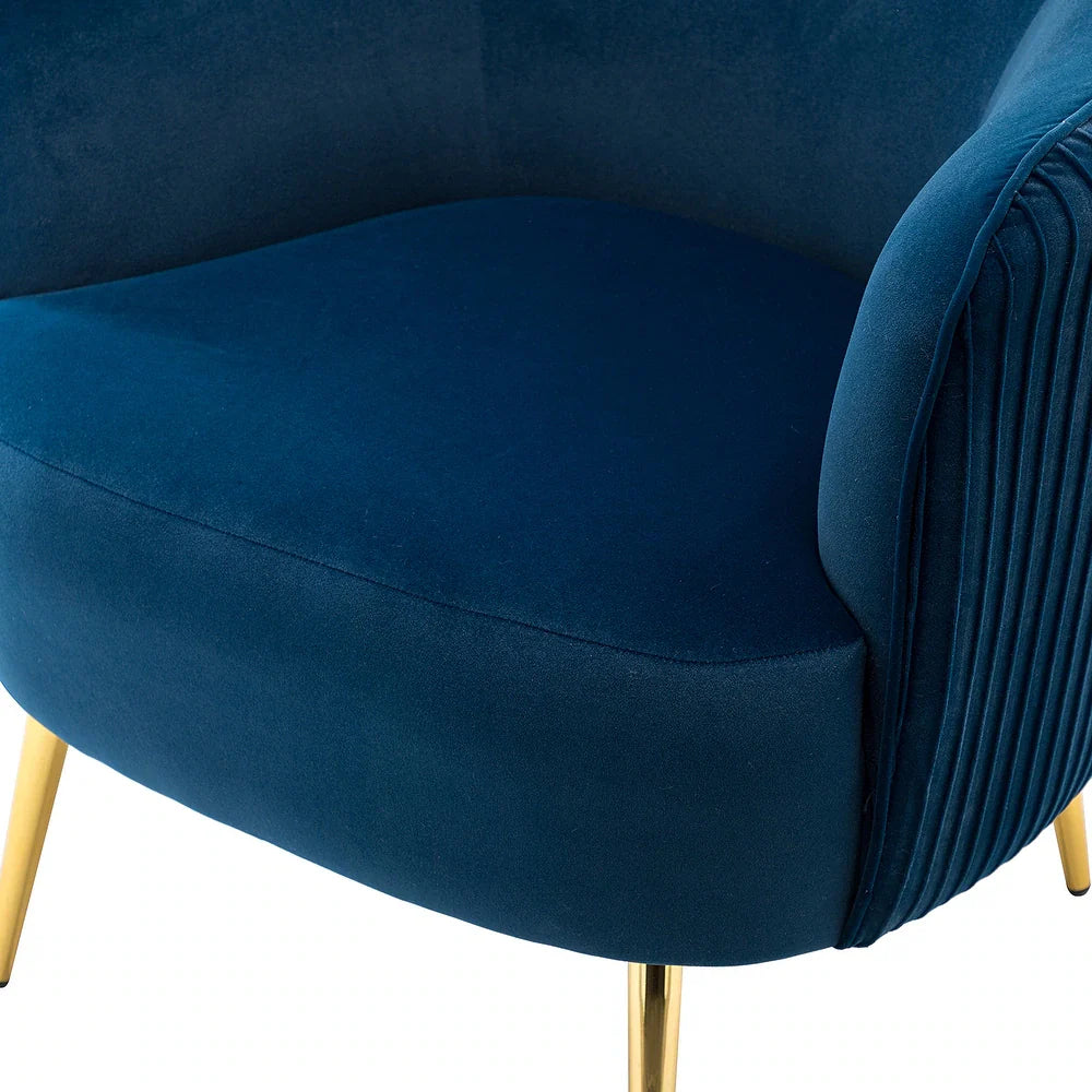 Sthenelus Barrel Chair with Ruched Design Set of 2