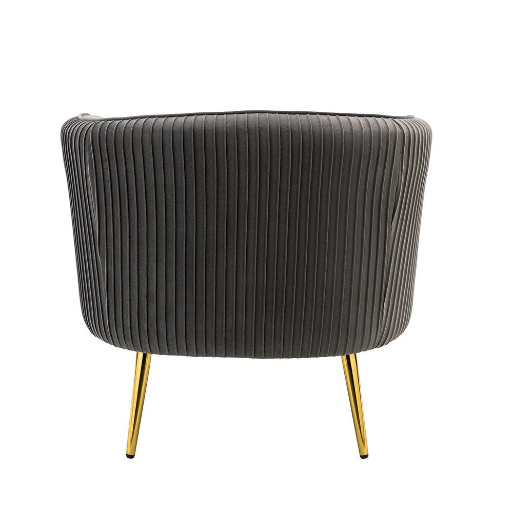 Sthenelus Barrel Chair with Ruched Design Set of 2