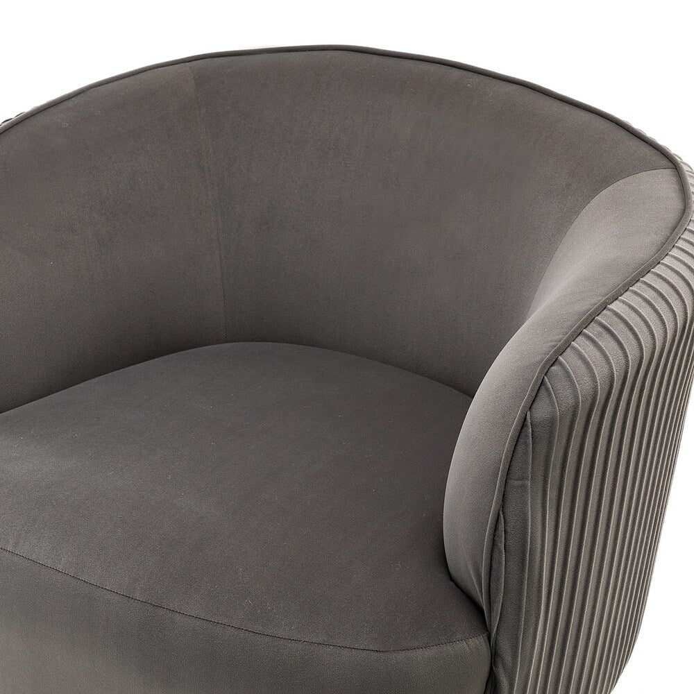 Sthenelus Barrel Chair with Ruched Design Set of 2