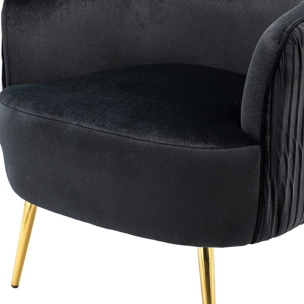 Sthenelus Barrel Chair with Ruched Design Set of 2