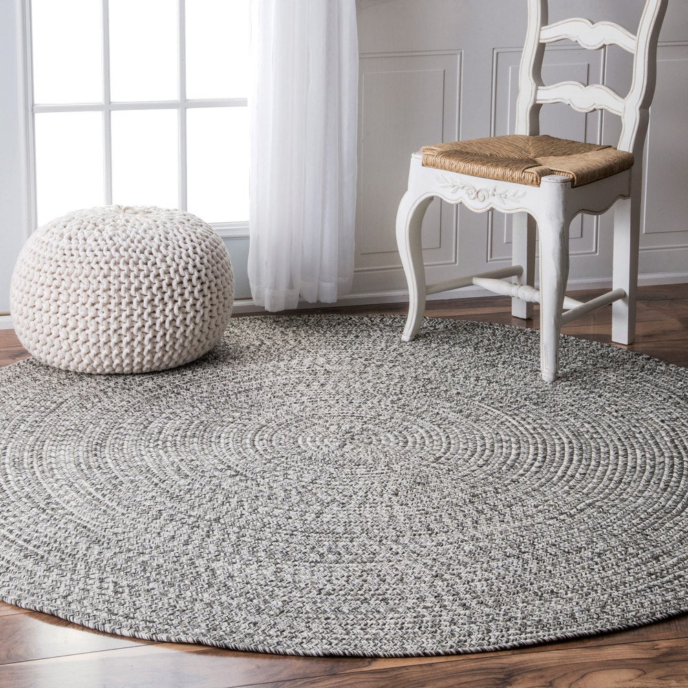 Braided Handmade Grey Indoor/Outdoor Soft Area Rug