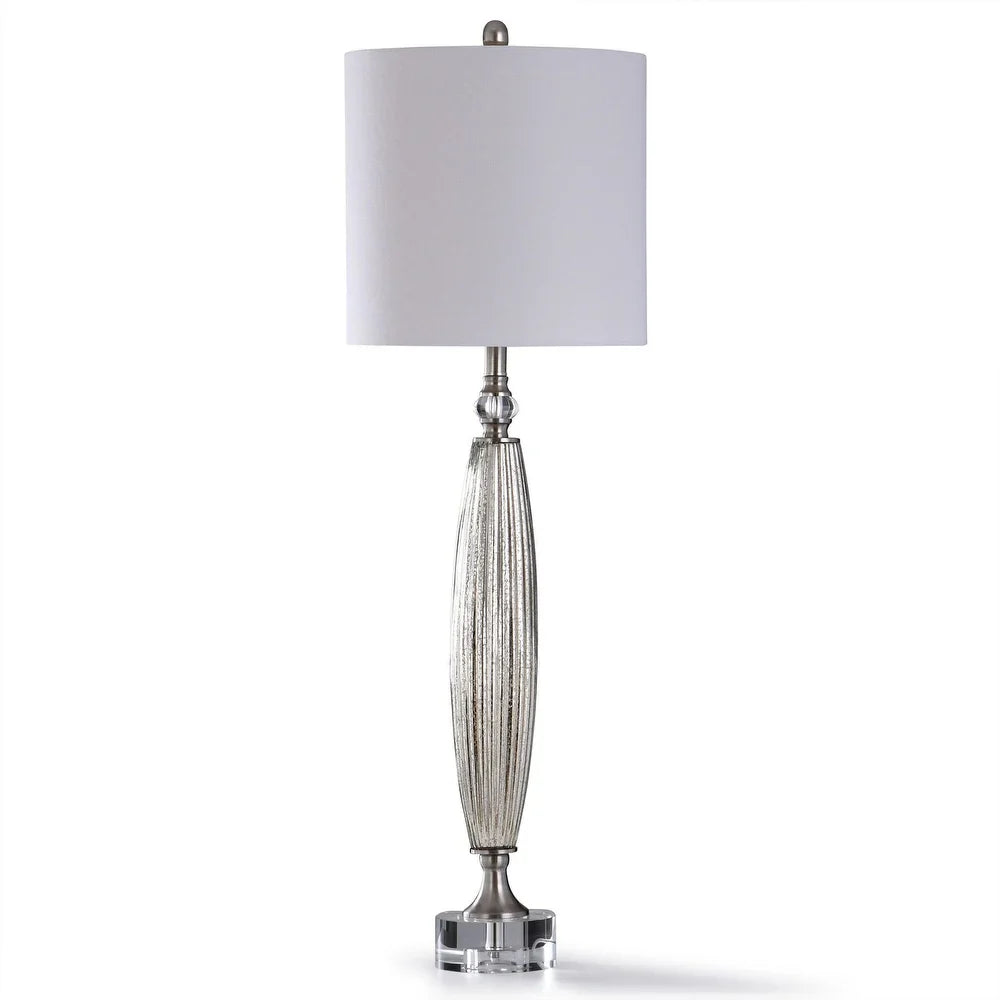 StyleCraft Ivyford 1-light Mercury Glass and Clear Crystal Table Lamp