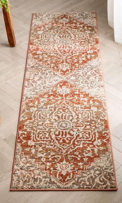 Caine Vintage Persian Oriental Brick Rug