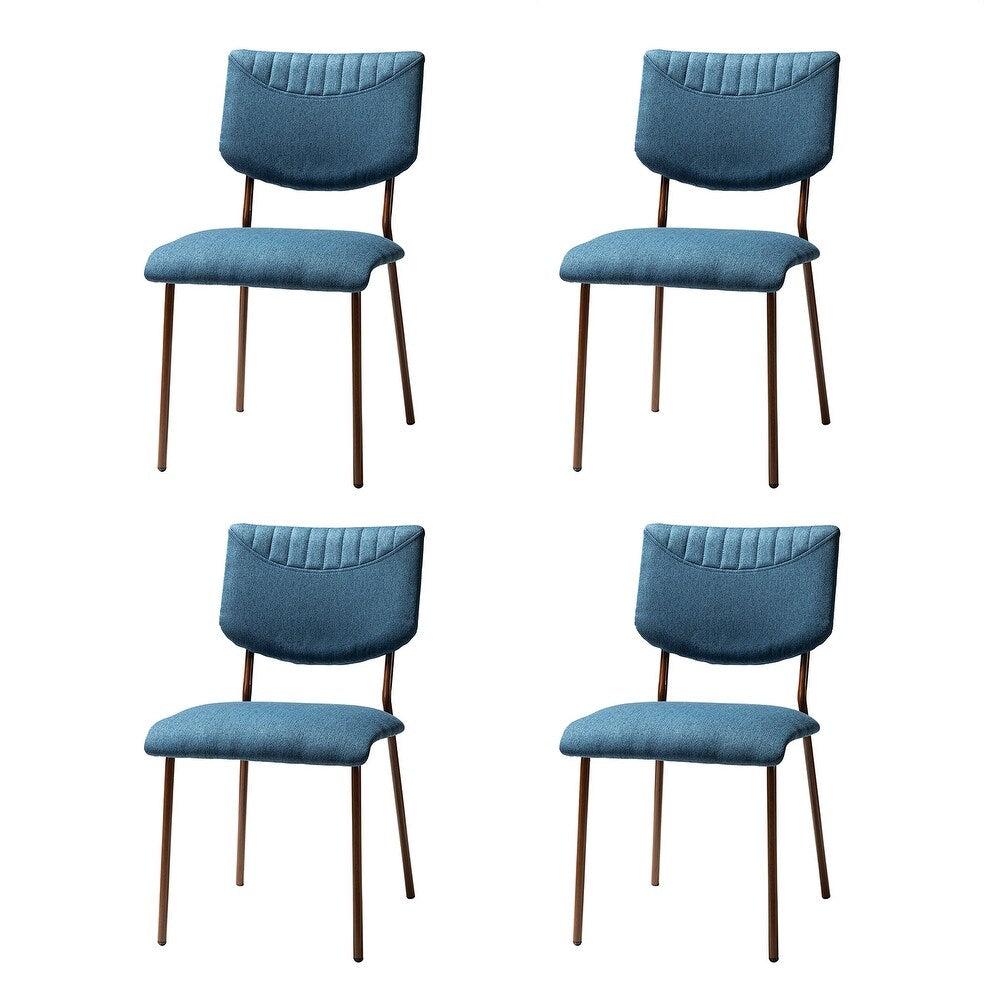 Tahiti Upholstery Dining Chair with Transfer Print Legs Set of 4