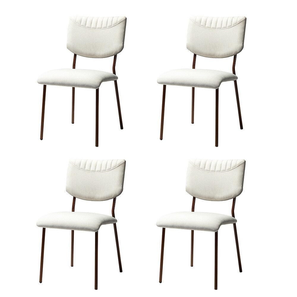 Tahiti Upholstery Dining Chair with Transfer Print Legs Set of 4