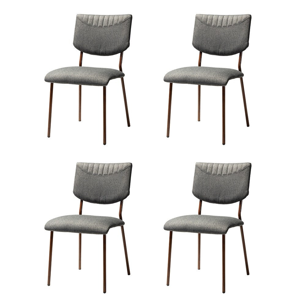 Tahiti Upholstery Dining Chair with Transfer Print Legs Set of 4