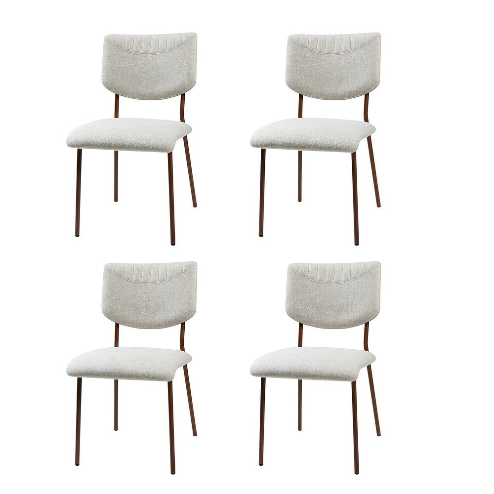 Tahiti Upholstery Dining Chair with Transfer Print Legs Set of 4