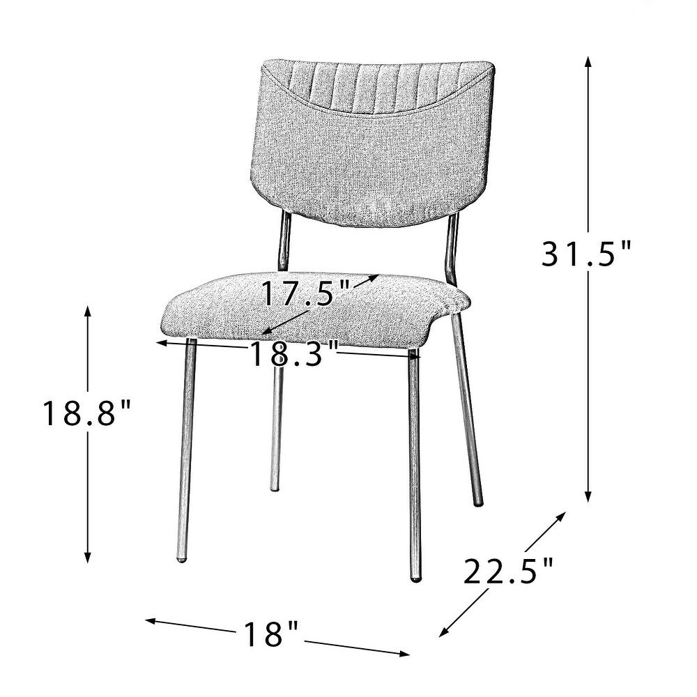 Tahiti Upholstery Dining Chair with Transfer Print Legs Set of 4