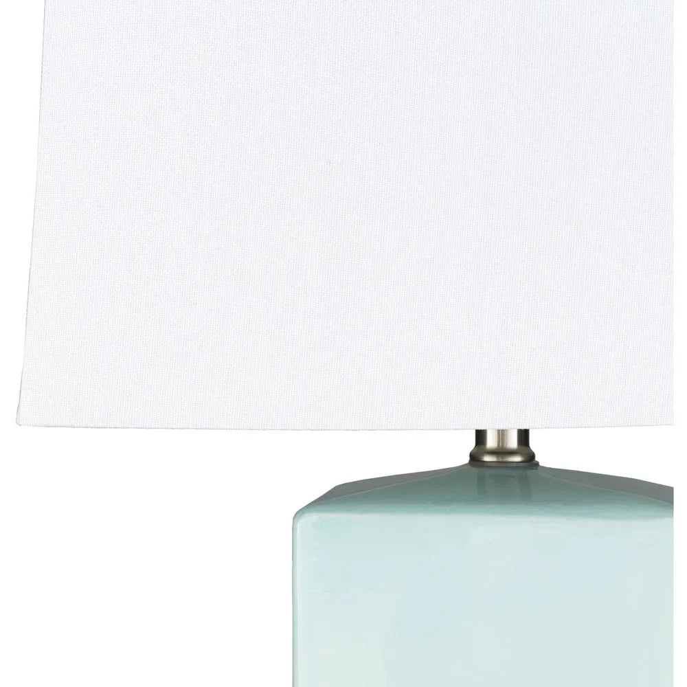 The Curated Nomad Paso Rustic Table Lamp with Glazed Ceramic Base