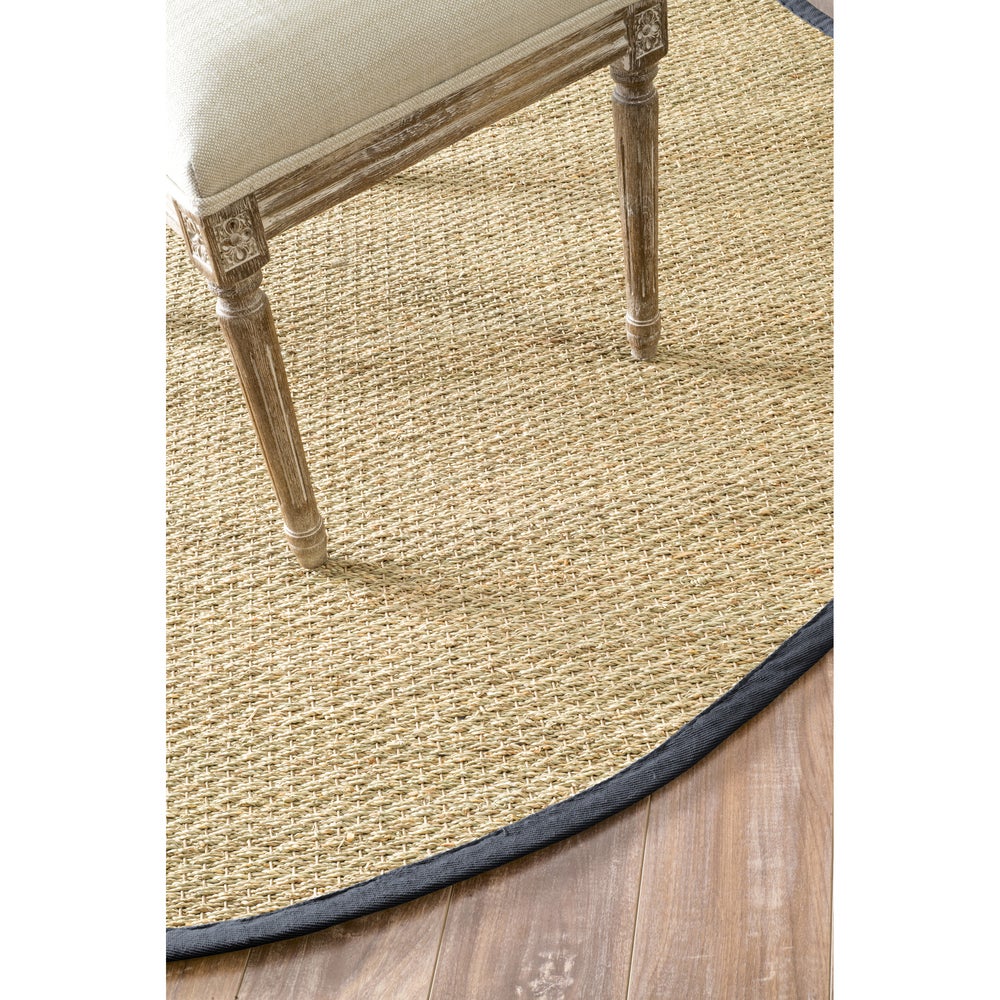 Premium Sea grass Natural Black Area Rug