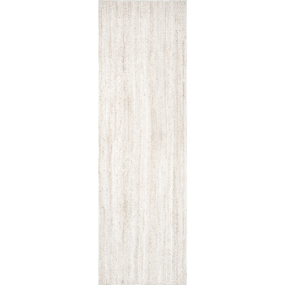 Handmade Braided Off-white Jute Area Rugs