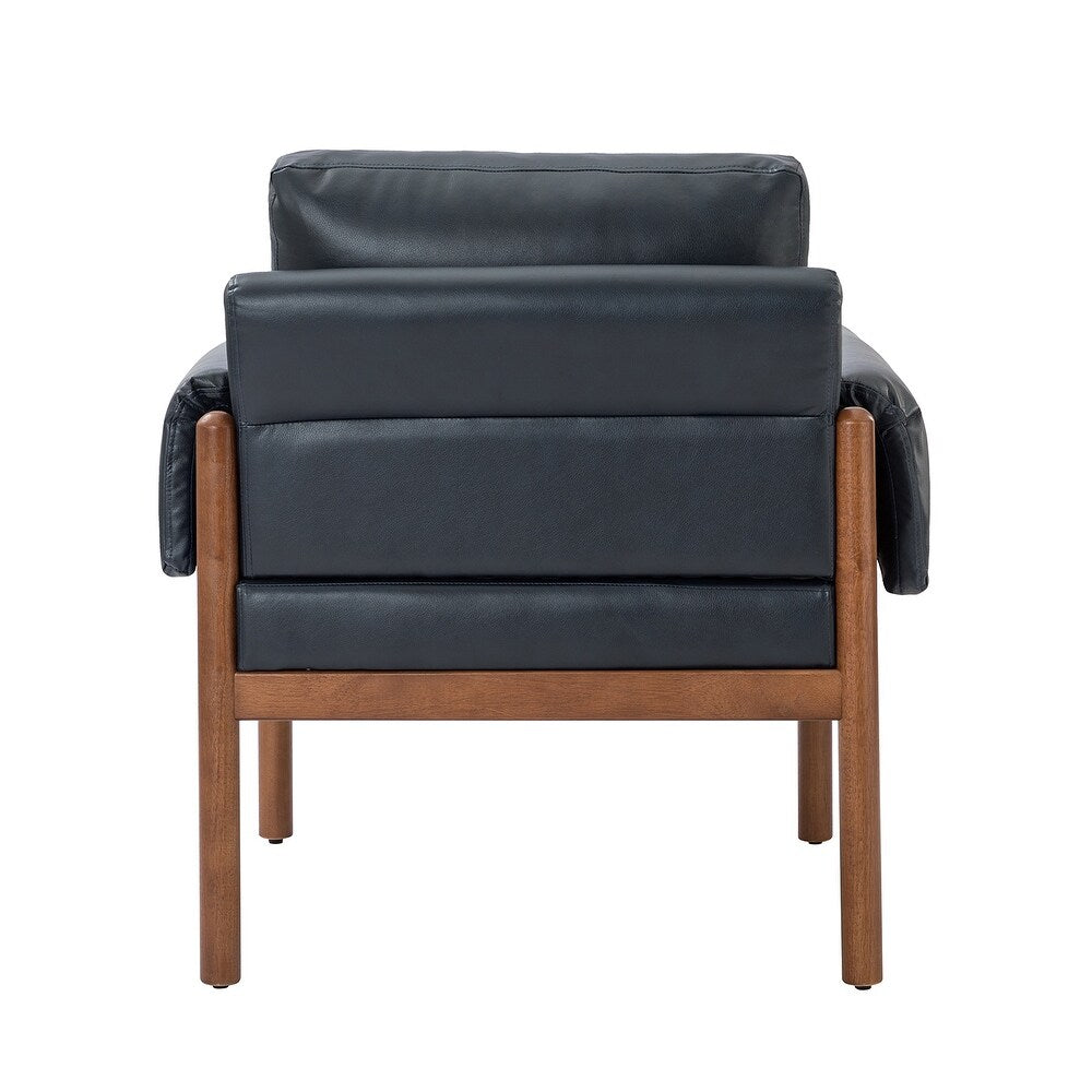 Tiago Comfy Glossy Living Room Armchair with Solid Wood Base Set of 2