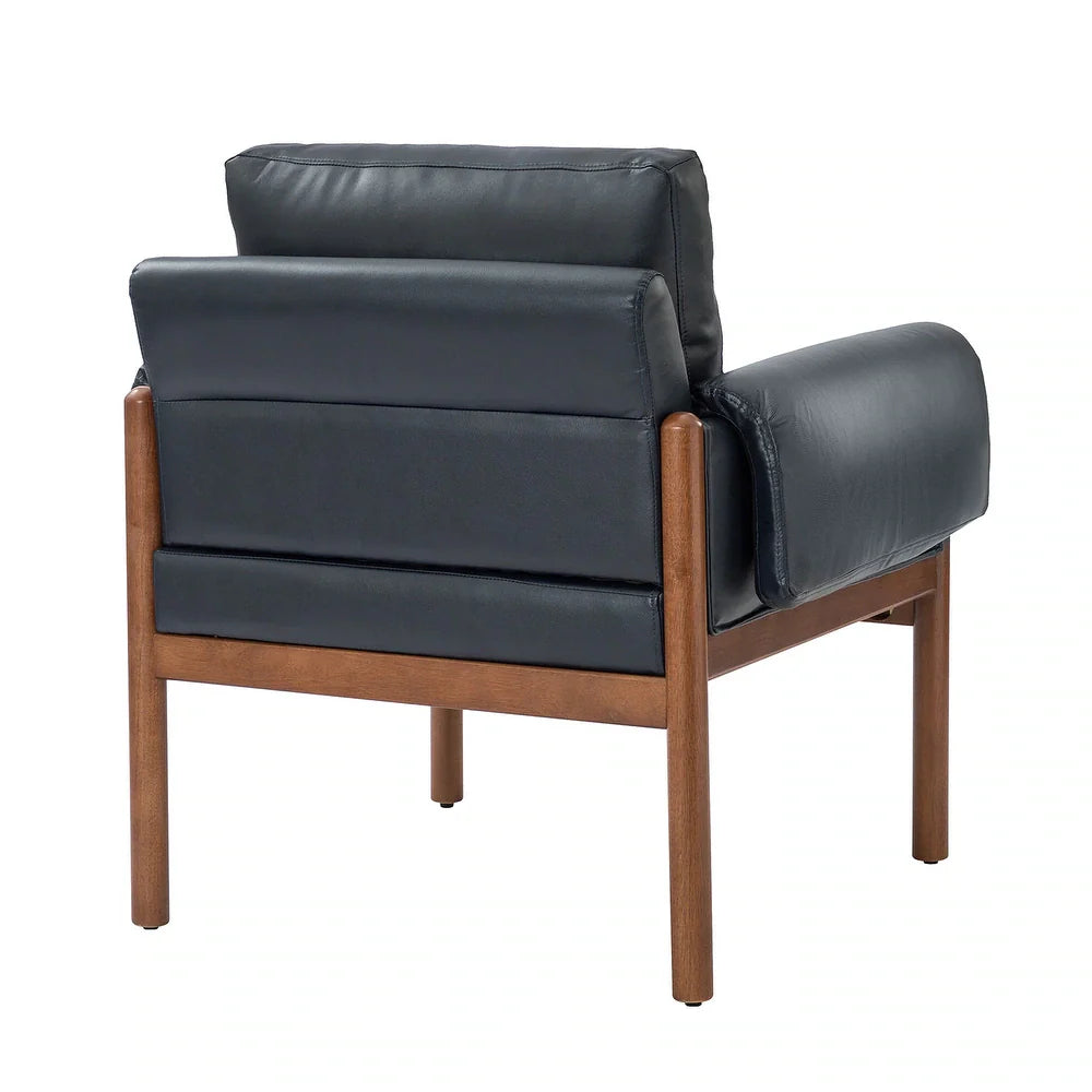 Tiago Comfy Glossy Living Room Armchair with Solid Wood Base Set of 2
