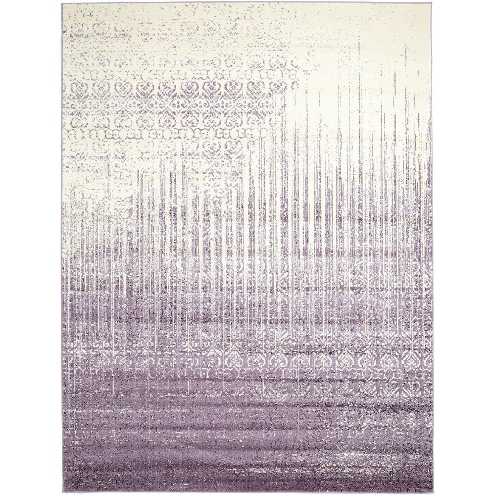 Modern Distressed Purple Soft Area Rug