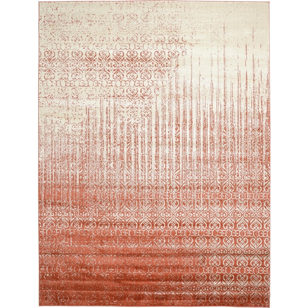 Modern Distressed Red Soft Area Rug