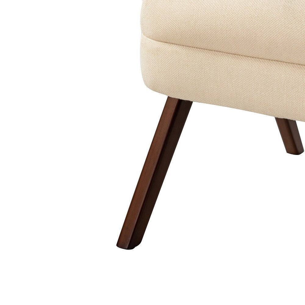 Vivian Mid-century Barrel Chair with a Scalloped Back