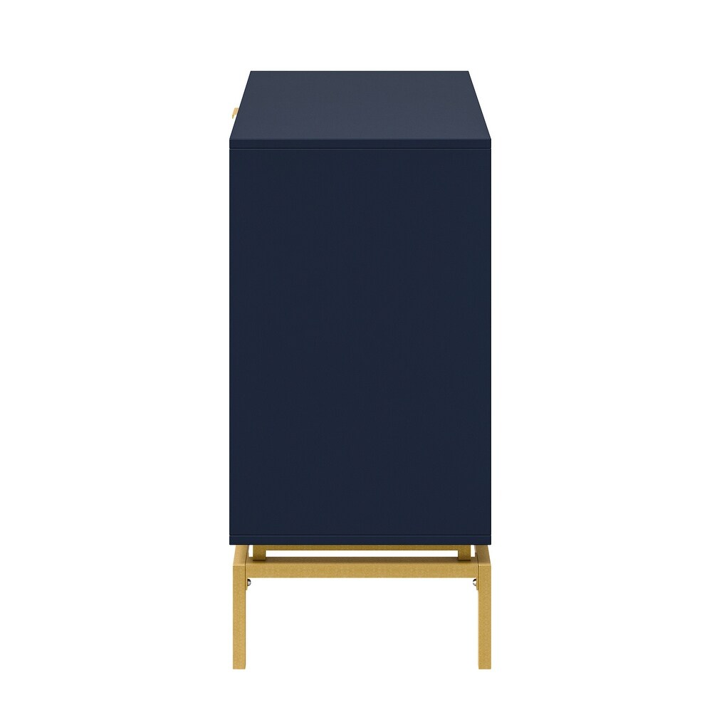 Volkard 31" Mid-century Storage Cabinet with a Metal Base Set of 2
