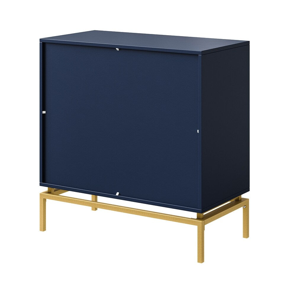 Volkard 31" Mid-century Storage Cabinet with a Metal Base Set of 2