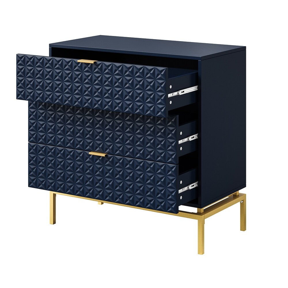 Volkard 31" Mid-century Storage Cabinet with a Metal Base Set of 2