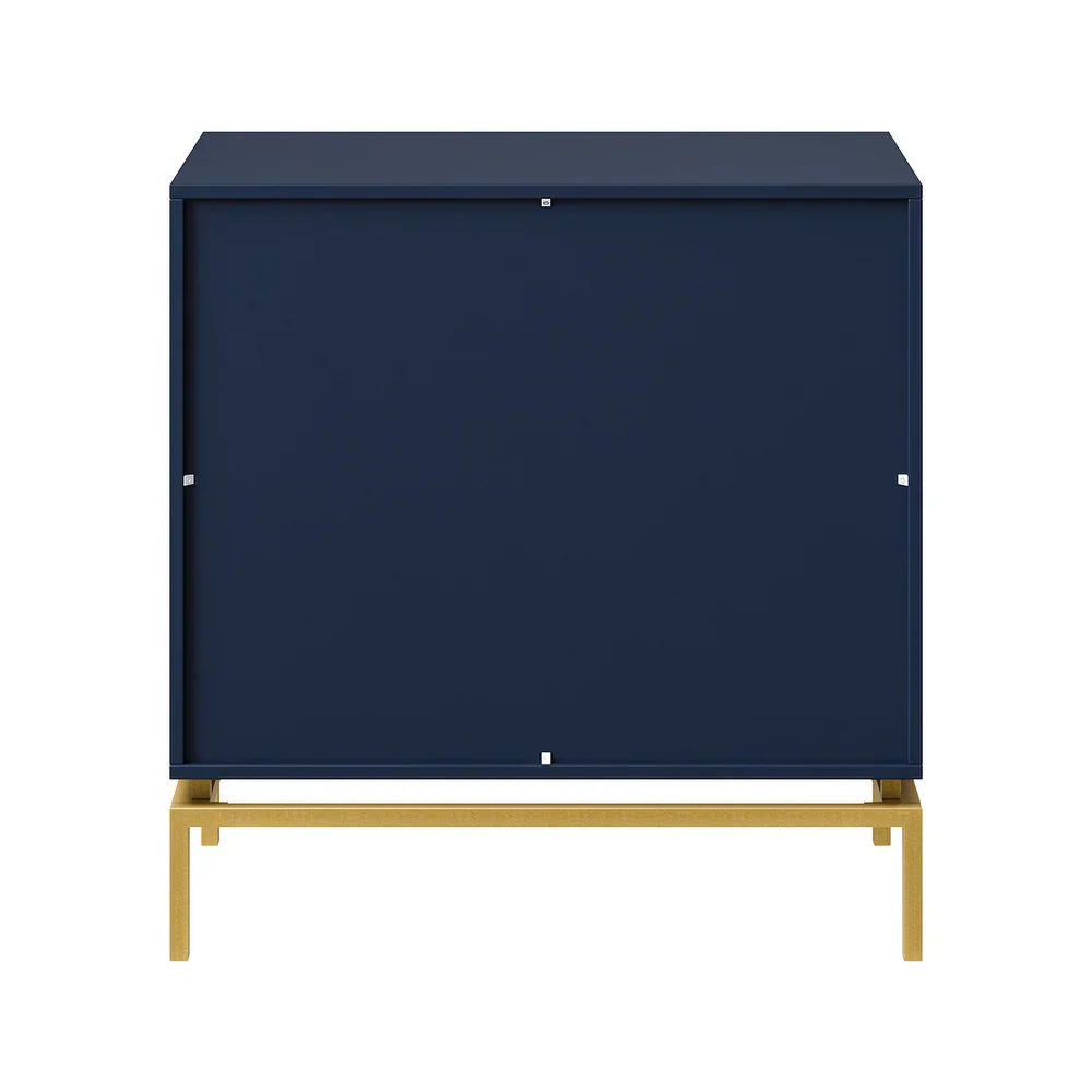 Volkard 31" Mid-century Storage Cabinet with a Metal Base Set of 2
