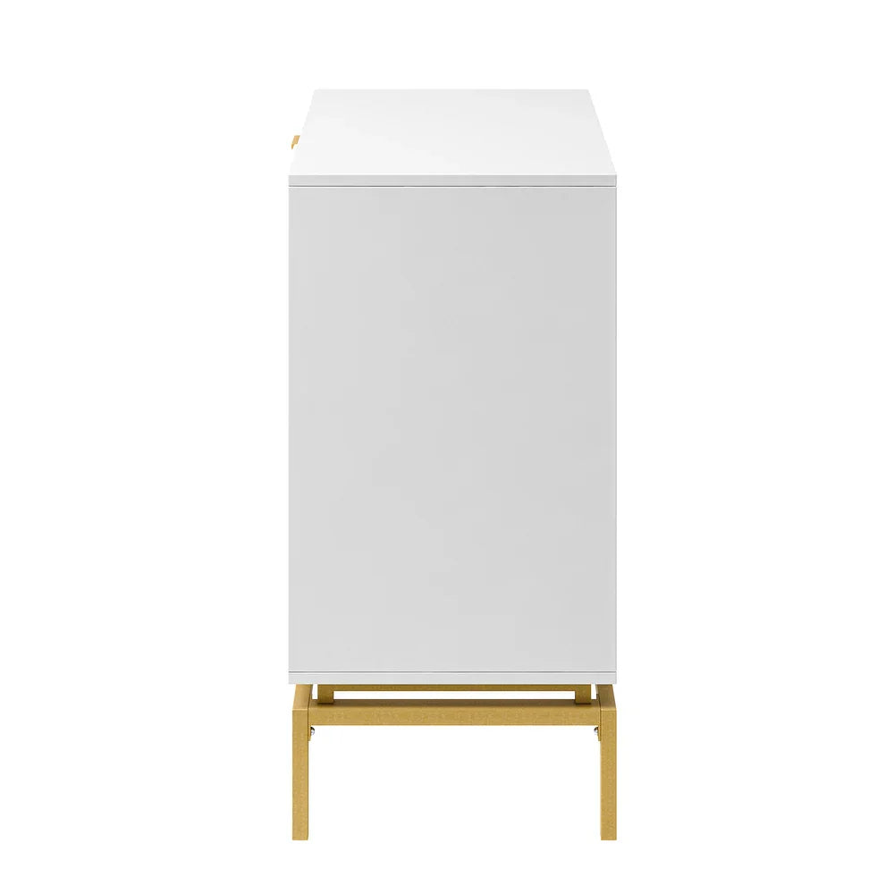 Volkard 31" Mid-century Storage Cabinet with a Metal Base Set of 2