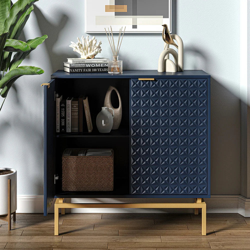 Volkard 32" Mid-century Storage Cabinet with Metal Hardware