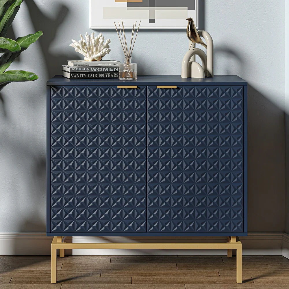 Volkard 32" Mid-century Storage Cabinet with Metal Hardware