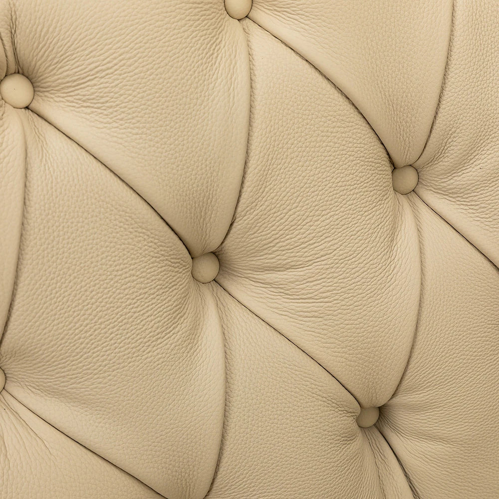 Wemer Transitional Genuine Leather Armchair with Button Tufted Back Set of 2