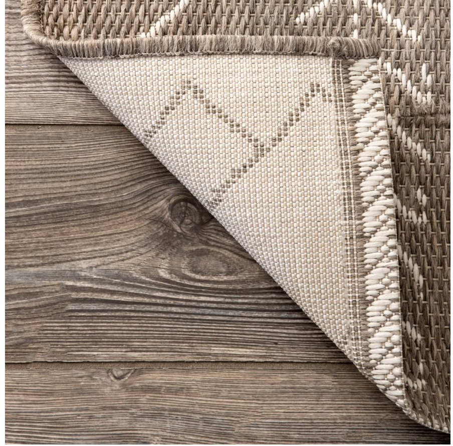 Moroccan Tribal Accent Light Brown Indoor/Outdoor Area Rugs - Durable/Easy Maintenance